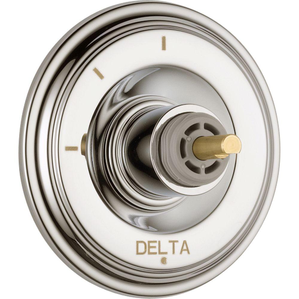 delta push button diverter trim brushed nickel