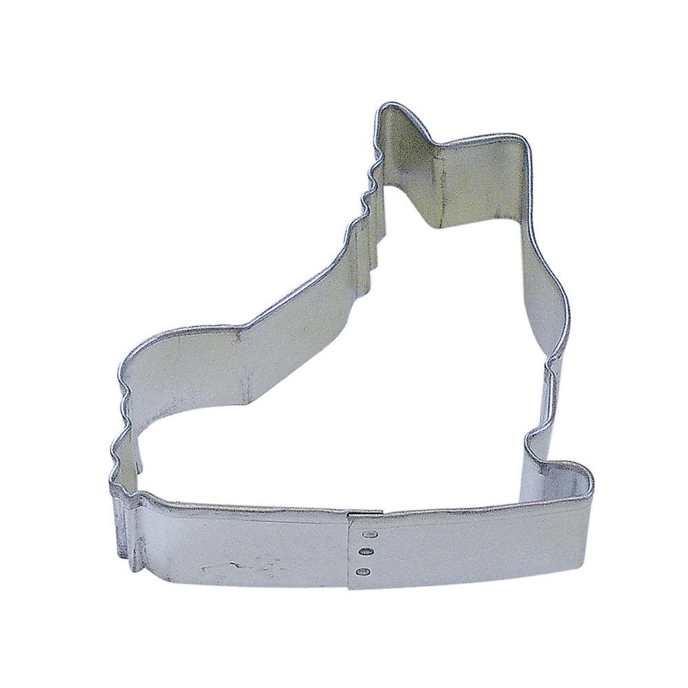 CybrTrayd 12-Piece 3 in. Ice Skate Tinplated Steel Cookie Cutter & Recipe