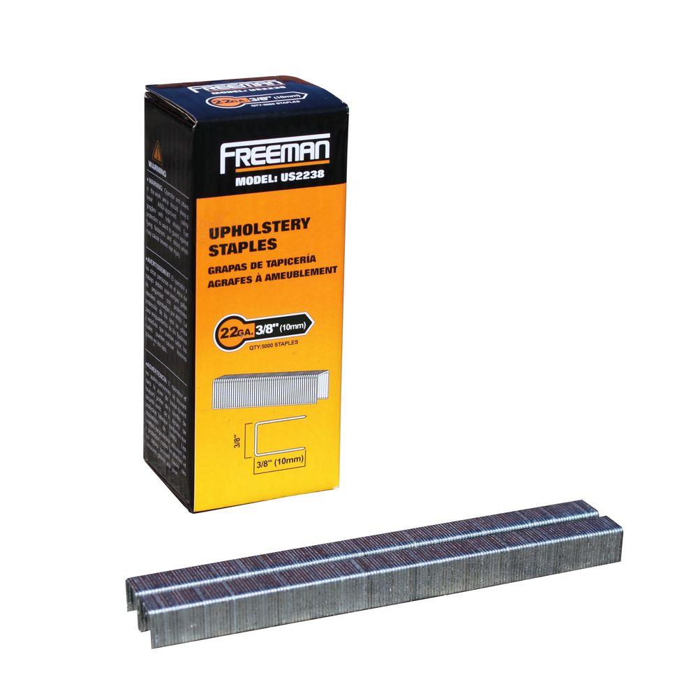 Freeman 22-Gauge 3/8 in. Upholstery Staples (5,000 per Box)-US2238