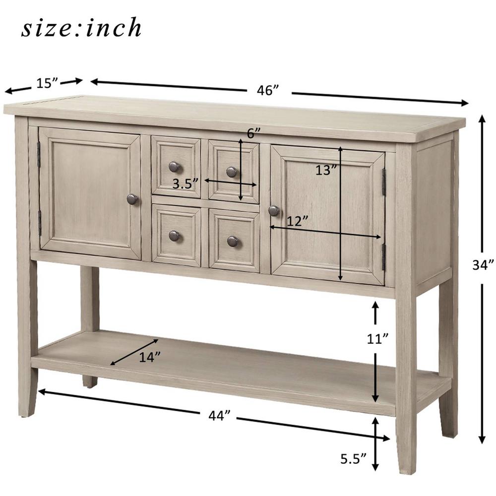 Harper Bright Designs Grey Charlotte Sideboard Console Table
