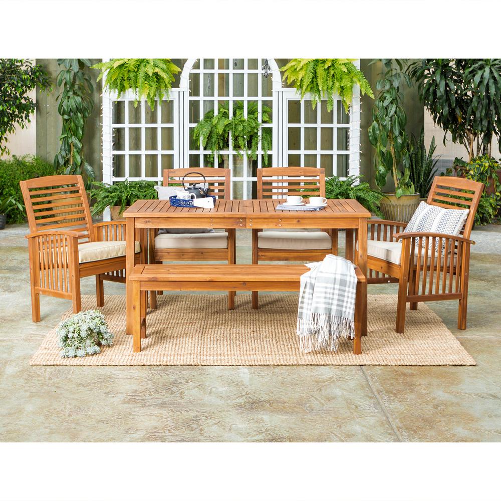 Farmhouse Patio Dining Sets Furniture The Home Depot 6 Piece