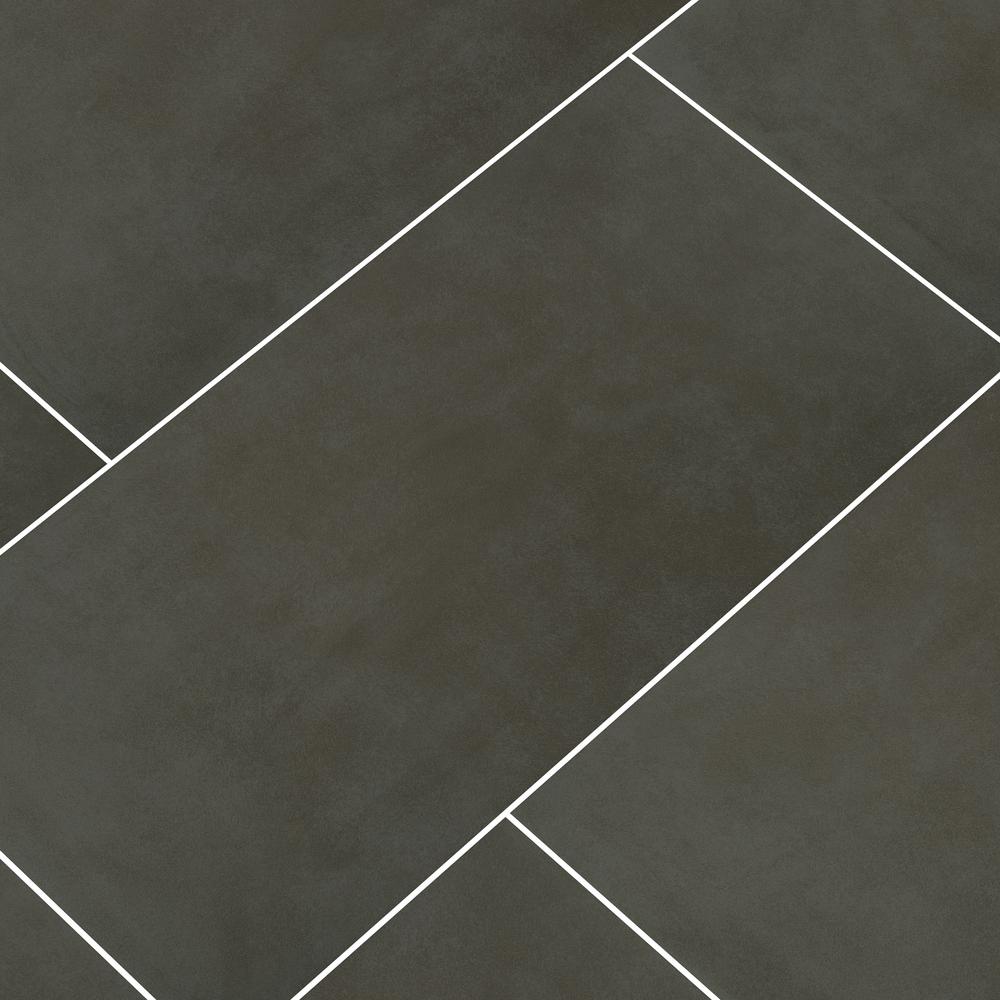 Msi Metro Anthracite 12 In X 24 In Matte Porcelain Floor And Wall Tile 14 Sq Ft Case Nhdmetant1224c The Home Depot