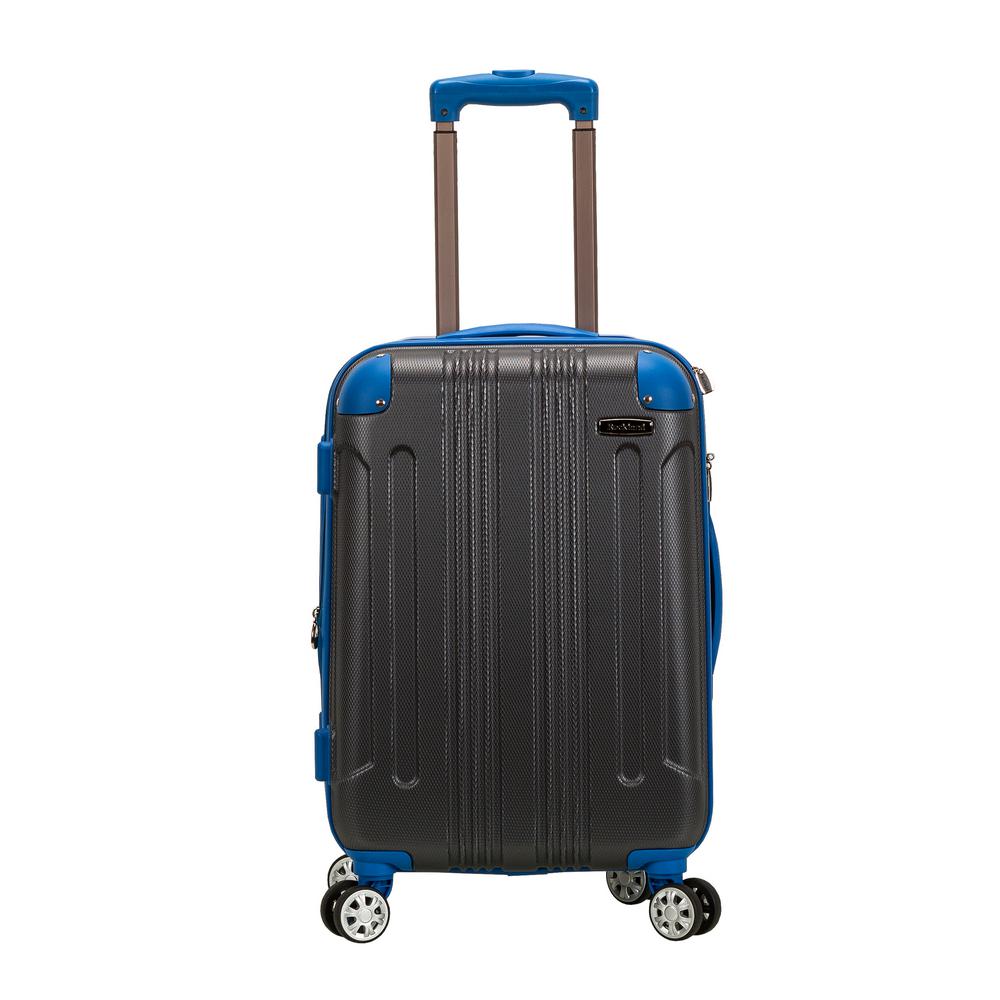 gray hardside luggage