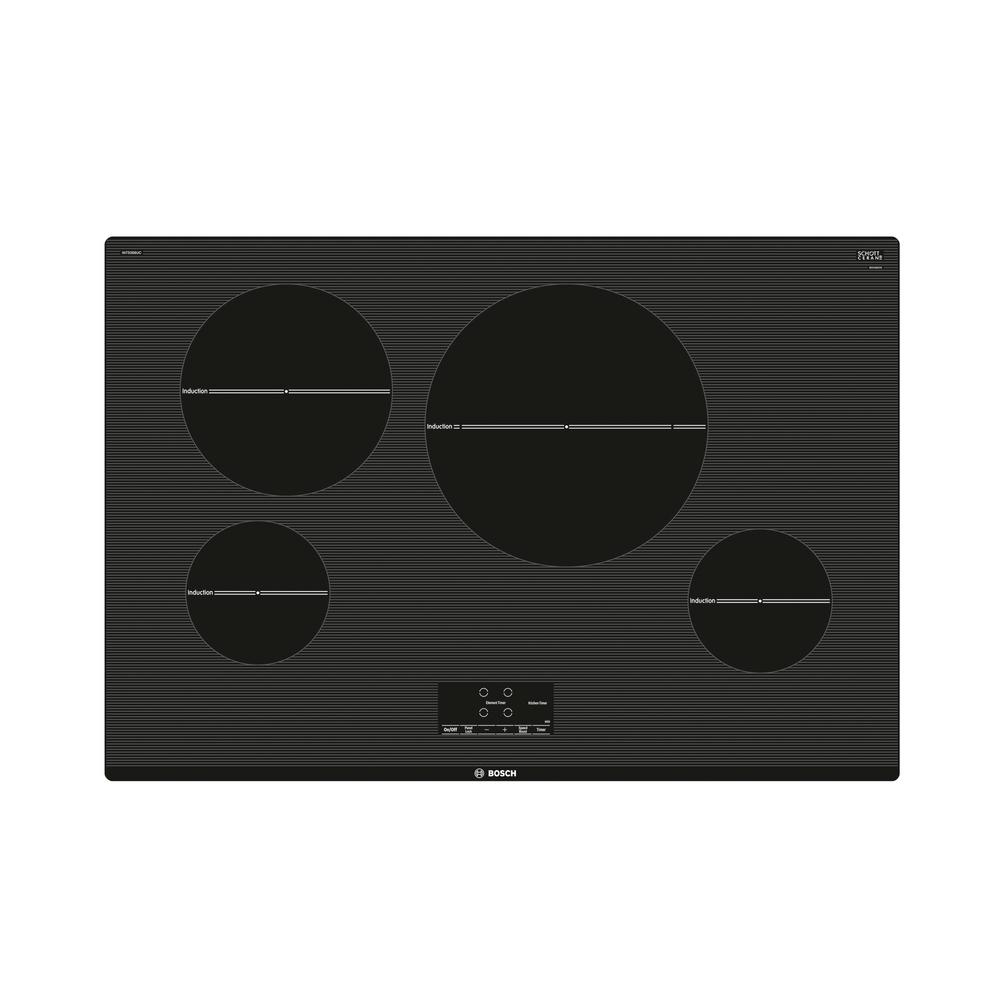 Bosch 800 Series 30 In Induction Cooktop Black With 4 Sdboost Induction Cooktop In Black With 4 Sdboost Elements Including Two 3 700