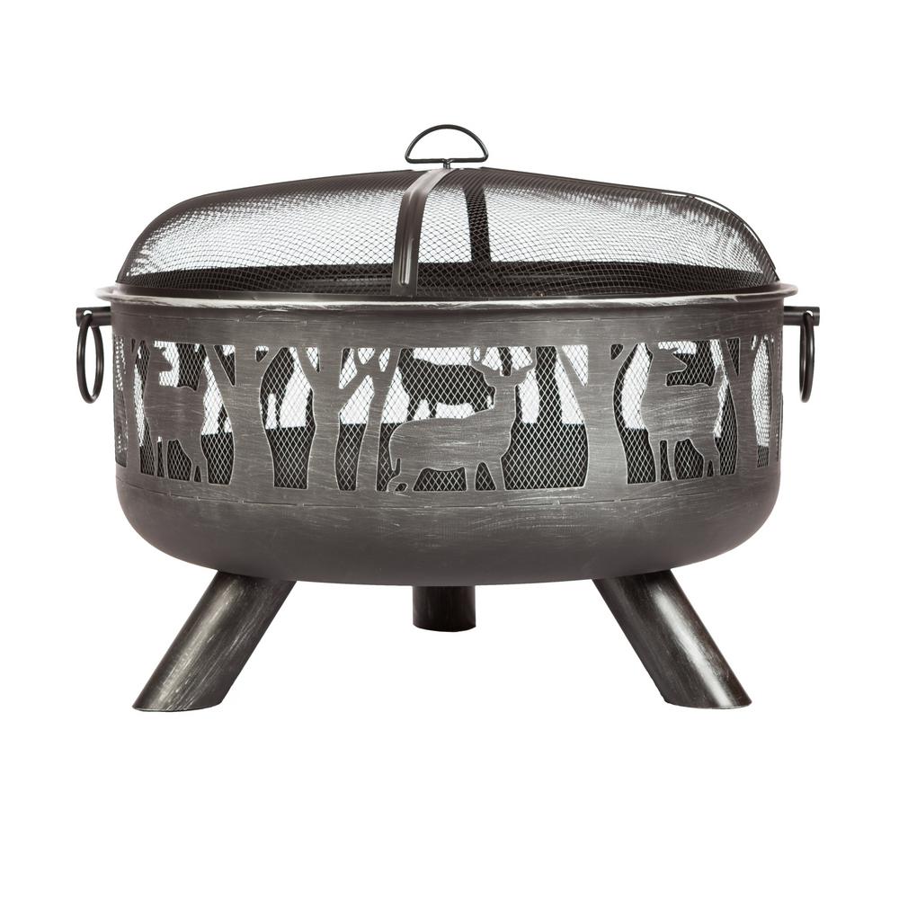 Fire Sense Yukon 33 In X 23 In Round Steel Wood Burning Fire Pit