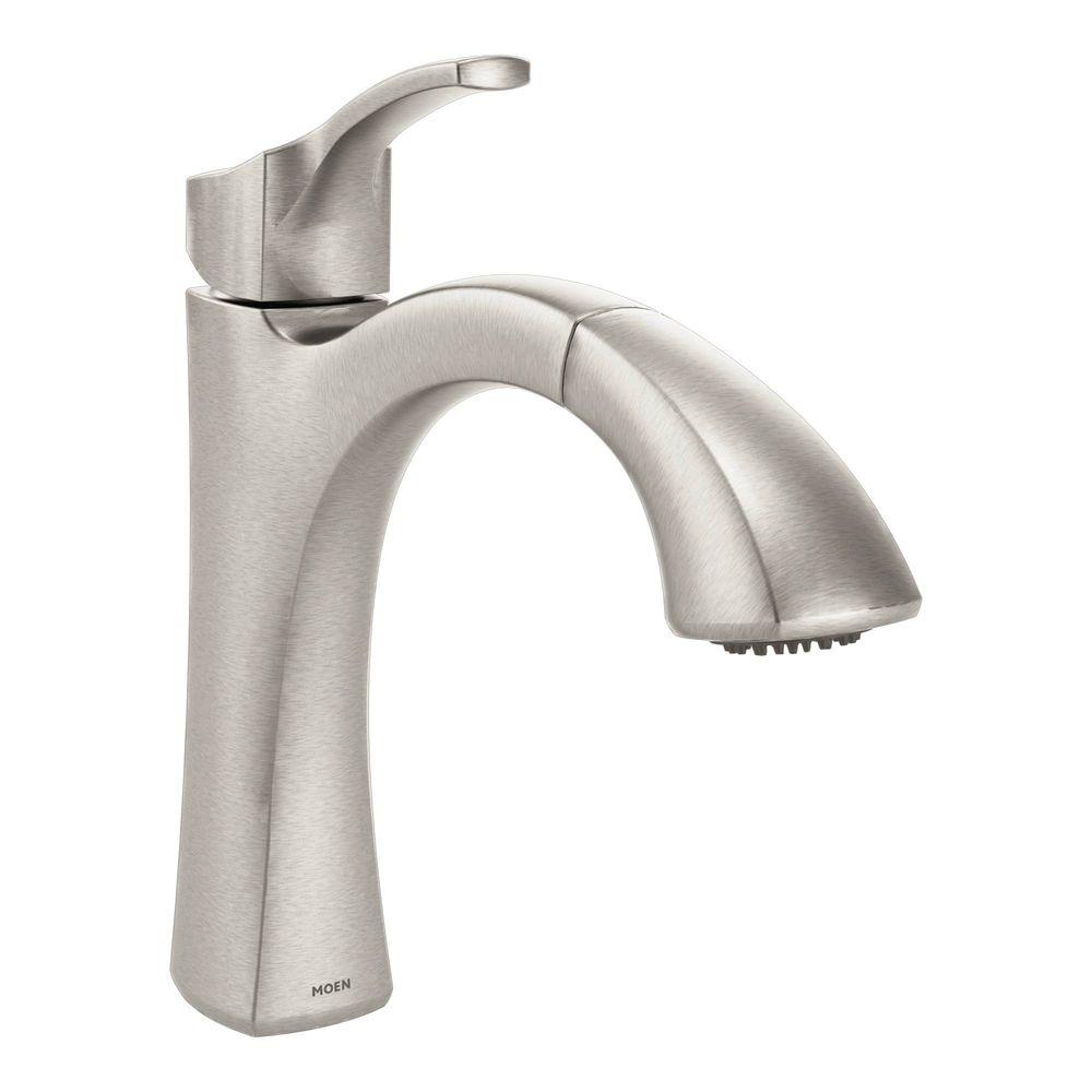 MOEN Voss Single Handle Pull Out Sprayer Kitchen Faucet With