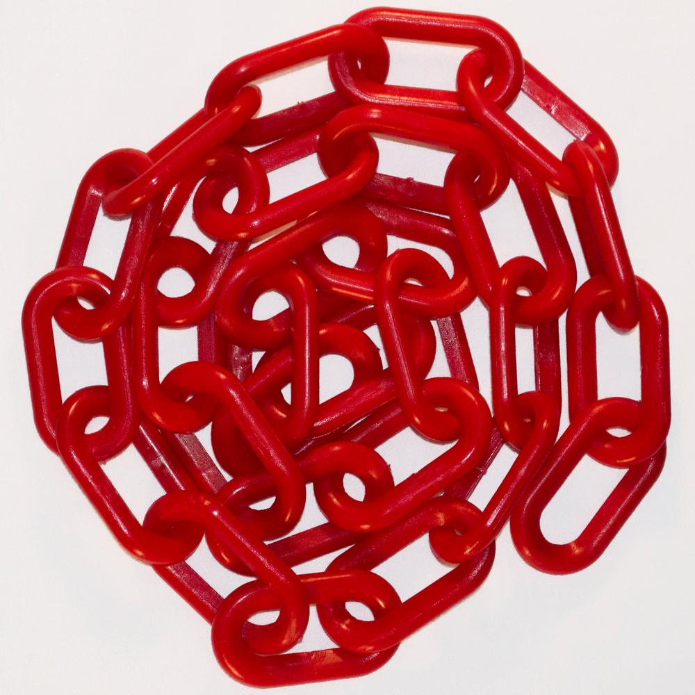 Mr. Chain 2 inch x 500 ft. Red Plastic Chain by Mr. Chain