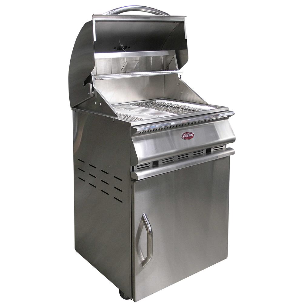 Cal Flame Charcoal Grill Cart in Stainless Steel by Cal Flame