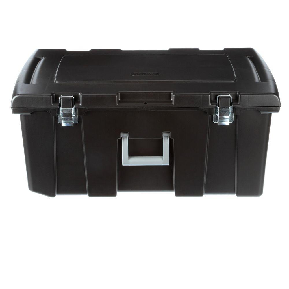 Large 92 Qt. Footlocker Storage Box Wheels Durable Chest Dorm Camping