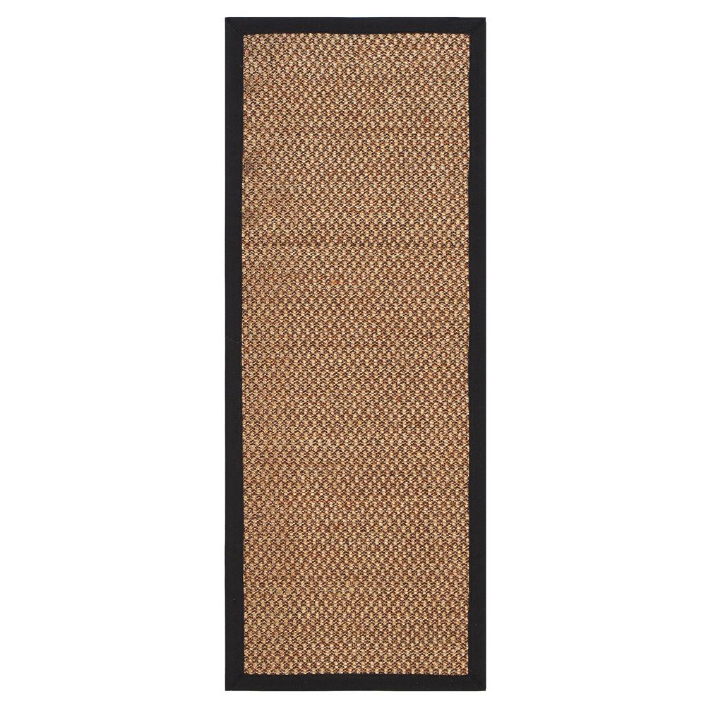 Runner Sisal Area Rugs The Home Depot Adirondack Sisal Black 2 Ft 3 In X 6 Runner