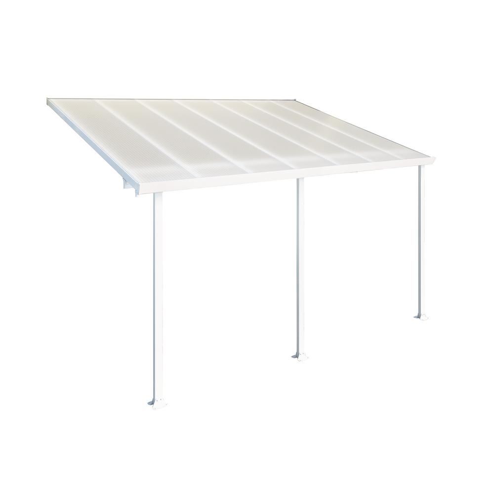Palram Feria 10 ft. x 14 ft. White Patio Cover Awning702721 The Home