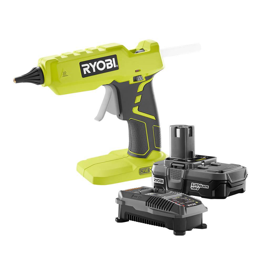 Ryobi 18-Volt ONE+ Lithium-Ion Full Size Glue Gun Kit with One 1.3Ah Battery and... by Ryobi