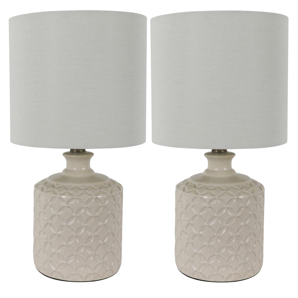 Decor Therapy Della 17 In Ivory Ceramic Led Table Lamps With Shade Set Of 2 Mp1647 The Home Depot - Ivory Ceramic Table Lamps Decor Therapy Della 17 In Ivory Ceramic Led Table Lamps With Shade Set Of 2 Mp1647 The Home Depot - Ivory Ceramic Table Lamps