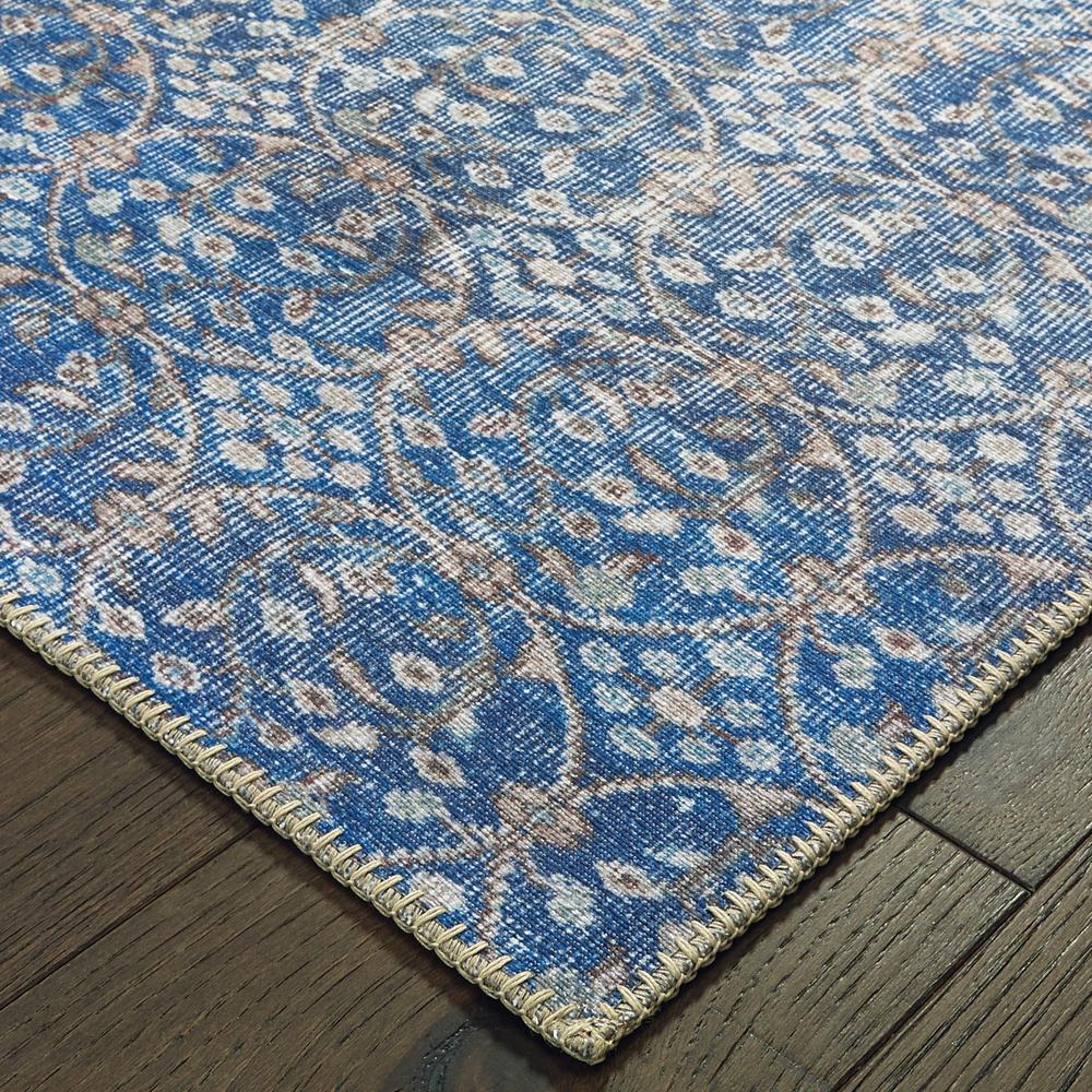 Unbranded Spencer Blue Brown 8 Ft X 10 Ft Floral Area Rug 996136 The Home Depot