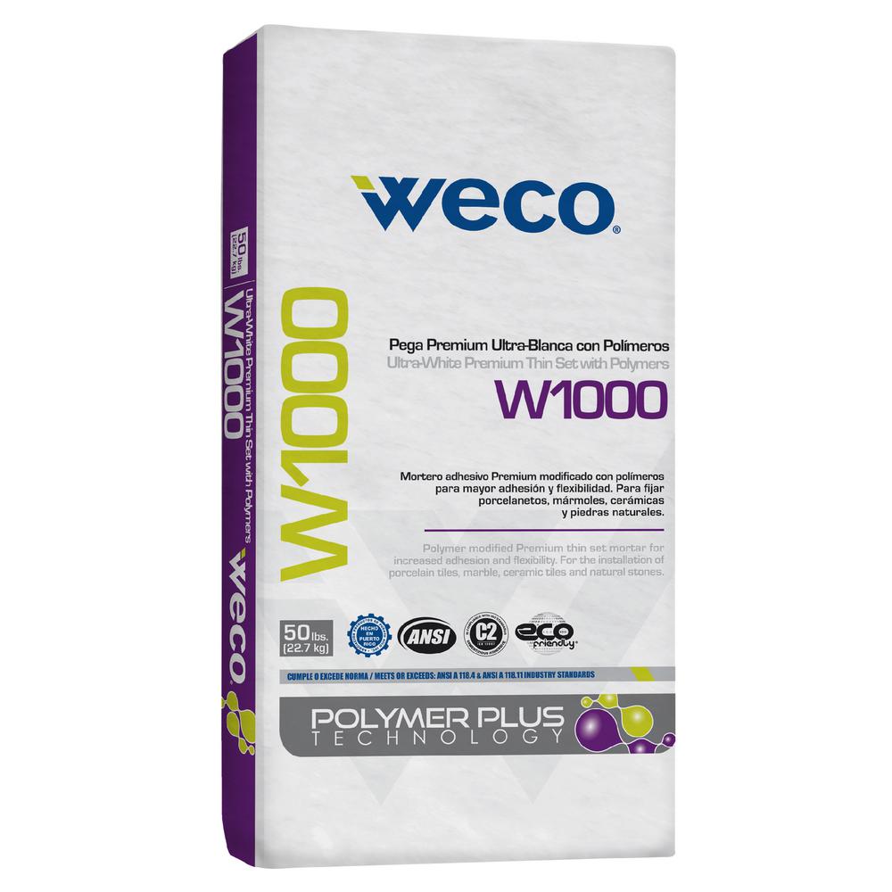 Weco W 1000 Poly Multi Purpose Thin Set Mortar The Home Depot