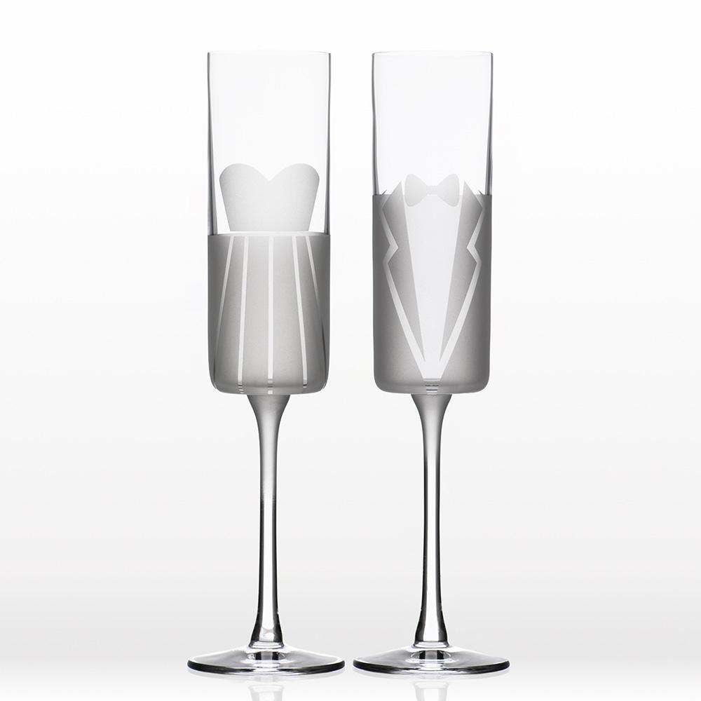 Rolf Glass Wedding Cheers Formal Dress Tux 5 75 Oz Flute Set Of 2 3112 The Home Depot