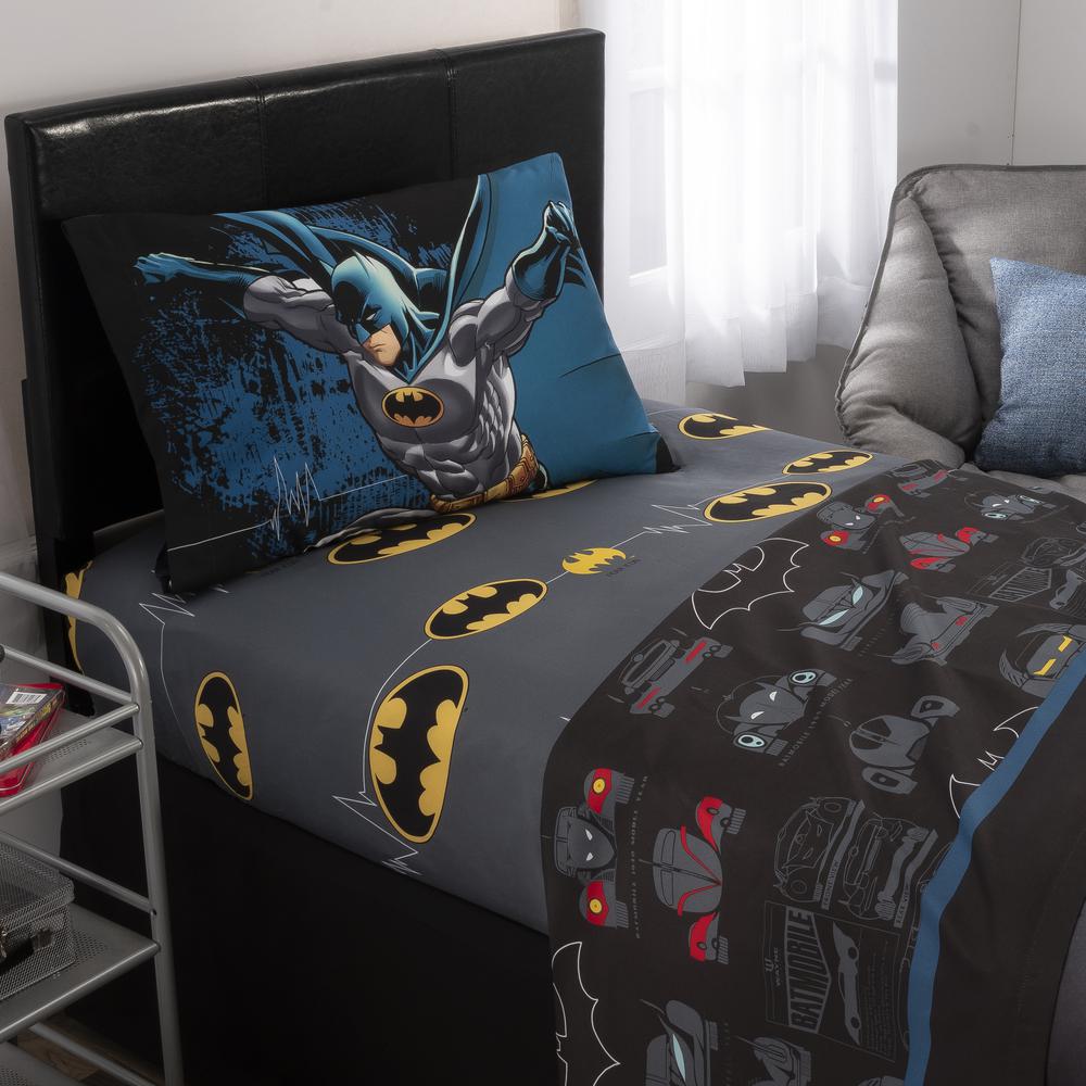 Batman Guardian Speed 5 Piece Multicolored Twin Bed In A Bag Set