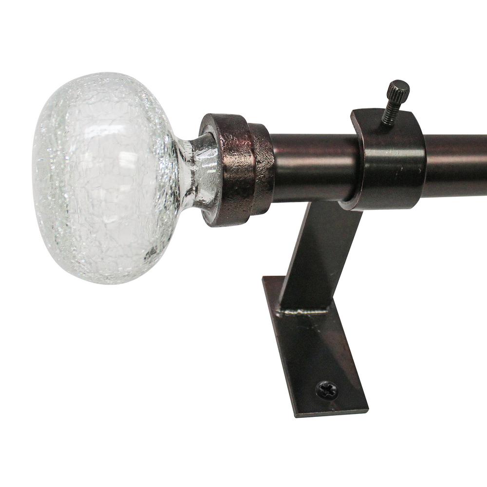 Decopolitan 3 4 In Le Glass Knob Telescoping Dry Single Le Glass Knob Telescoping Dry Single Rod Set 72 144 In Oiled Bronze