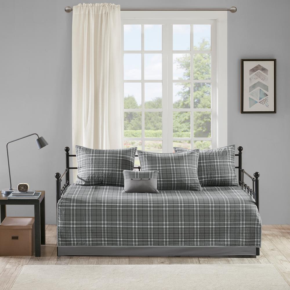 Intelligent Design Campbell 6 Piece Grey Daybed Bedding Set Id13 Campbell 6 Piece Grey Daybed Bedding Set