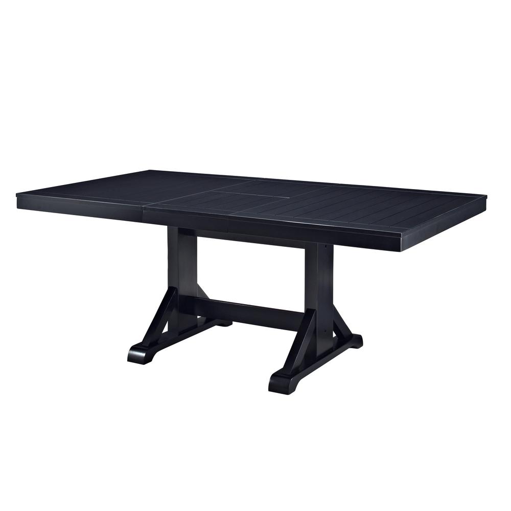 Walker Edison Furniture Company Millwright Black Extendable Dining Walker Edison Furniture Company