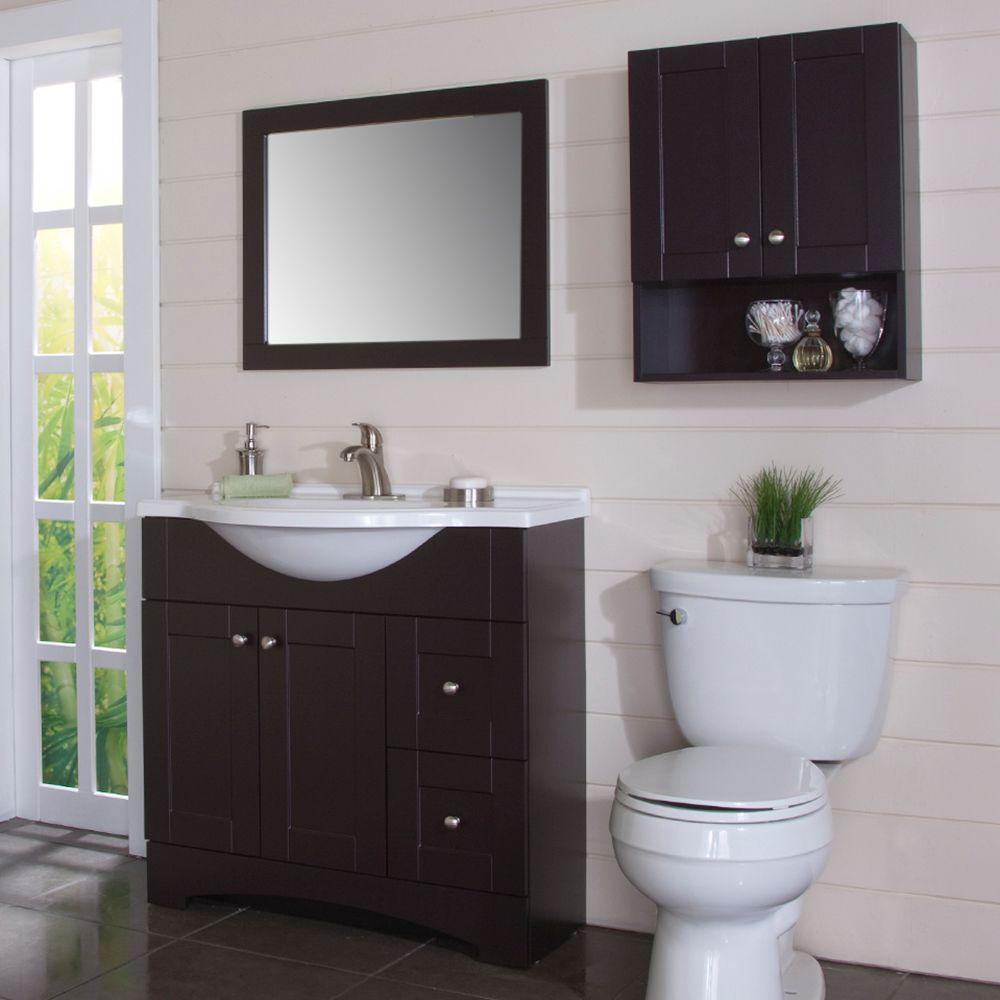 Glacier Bay Del Mar 21 in. W x 26 in. H x 8 in. D Over the Toilet