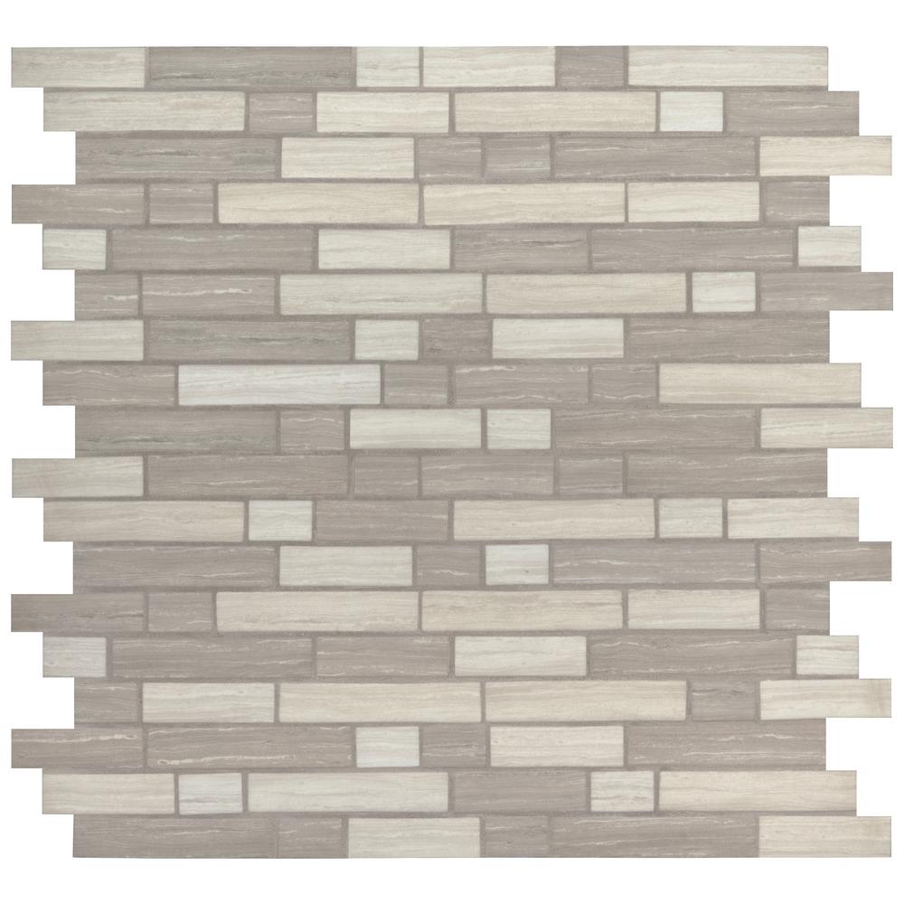 Msi Silva Oak Interlocking 11 81 In X 11 81 In X 6mm Glass Mesh