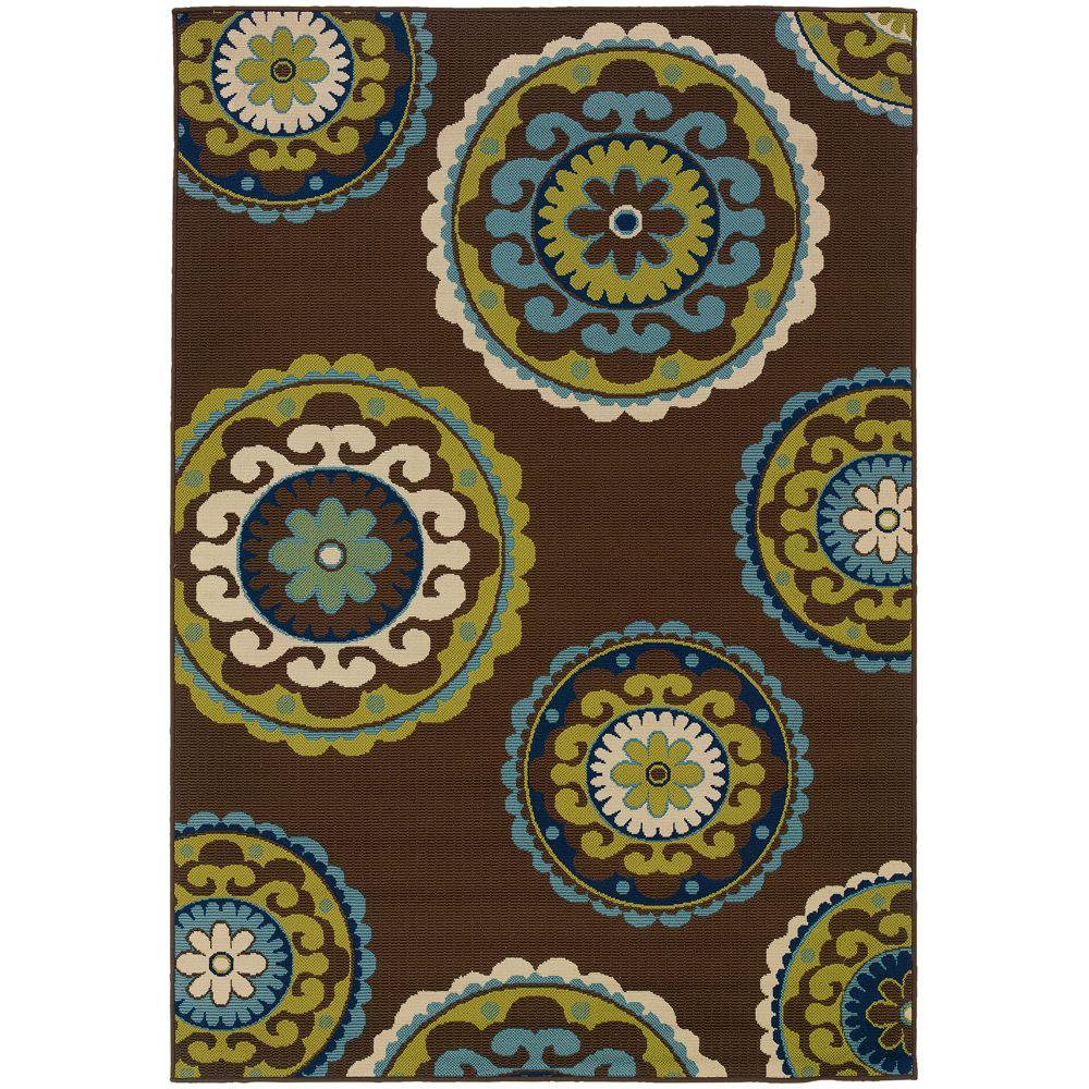 Home Decorators Collection Cabana Brown 5 Ft X 8 Ft Area Rug