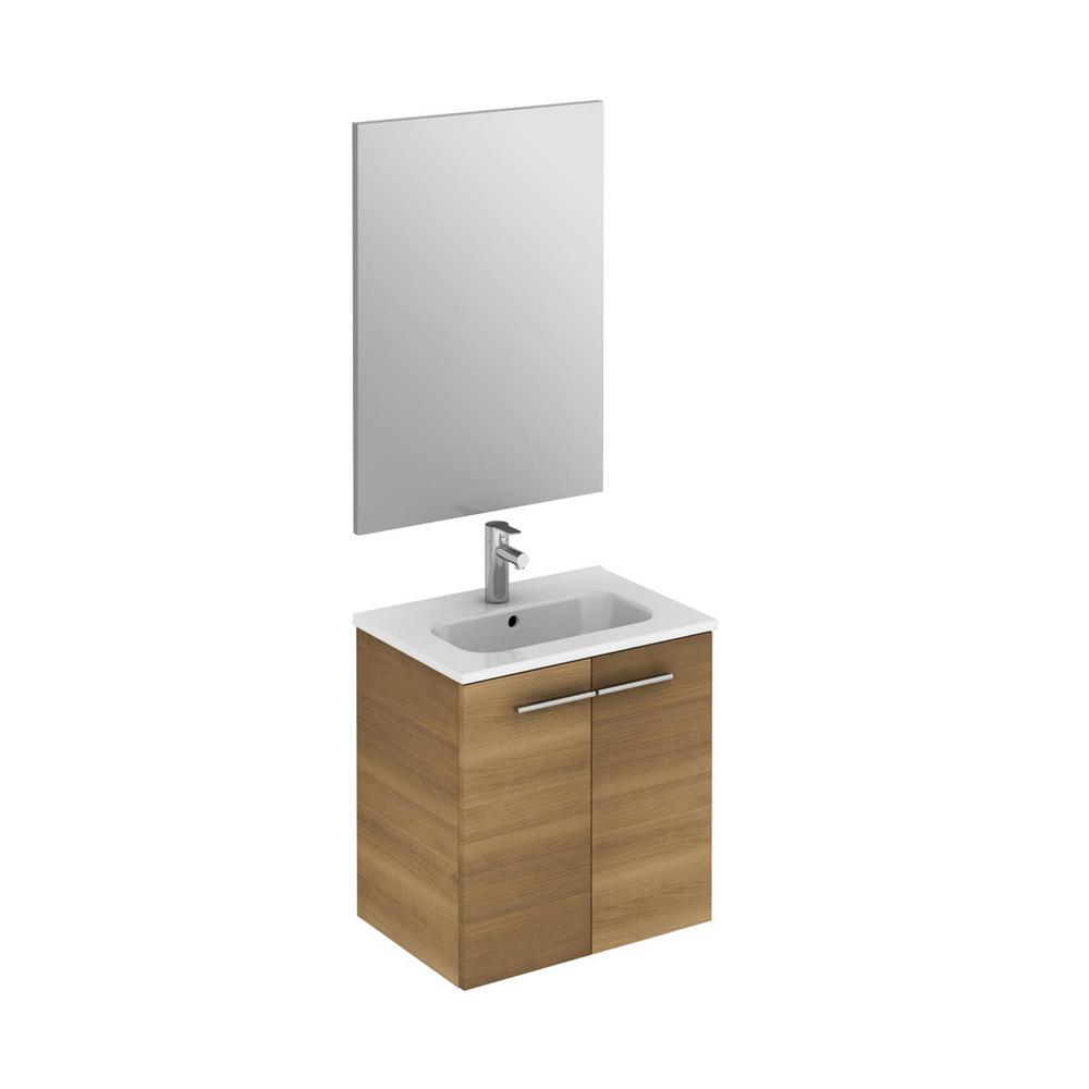 Ws Bath Collections 19 5 In W X 13 8 D 20 4 H Complete Bathroom Vanity Unit Sandy Walnut With Mirror