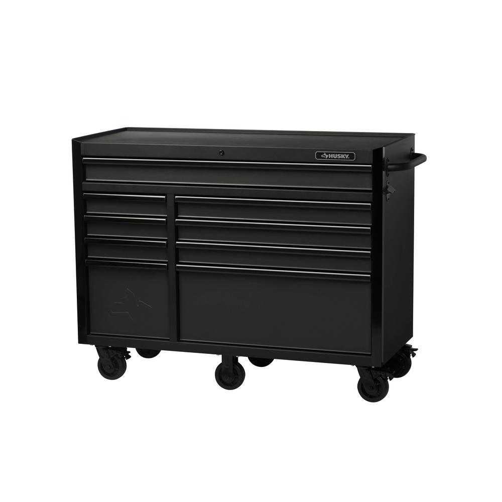 Husky 9 Drawer Rolling Cabinet Tool Chest Industrial Storage 52 X 21.7