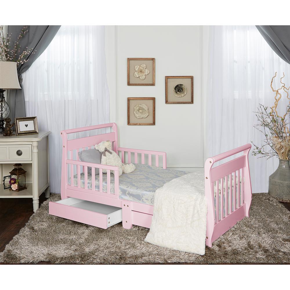 pink kid bed