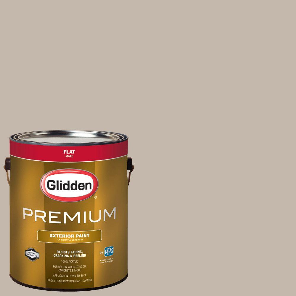 Glidden Premium 1 Gal Hdgwn24 Stone Harbor Greige Flat Latex Hdgwn24 Stone Harbor Greige Flat Latex Exterior Paint