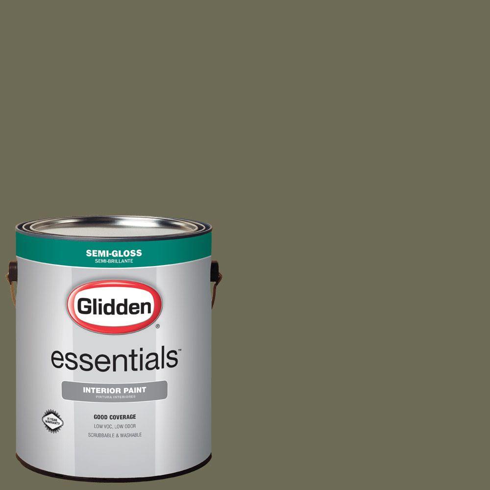 Glidden Essentials 1 Gal Hdgg26 Olive Green Semi Gloss Interior Hdgg26 Olive Green Semi Gloss Interior Paint