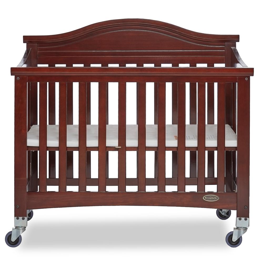 Dream On Me Venice Espresso Folding Portable Crib 684 E The Home