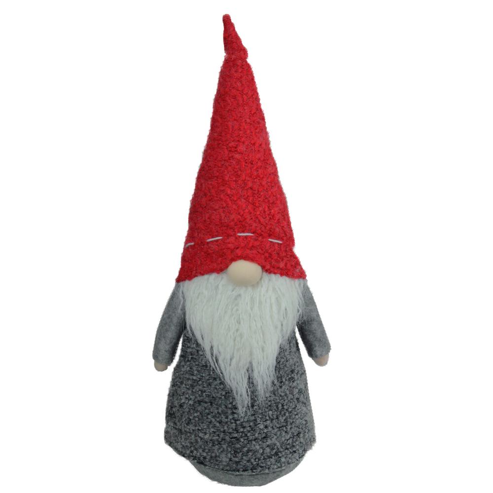 TOYANDONA 3PCS Christmas Gnome Plush Figurine Desktop Ornaments Xmas Party Treetop Decorations Red, Green, Gray