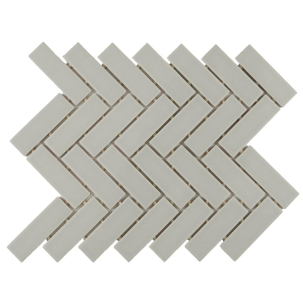 Daltile Restore Matte Natural Gray Herringbone 9 in. x 12 in. x 6mm