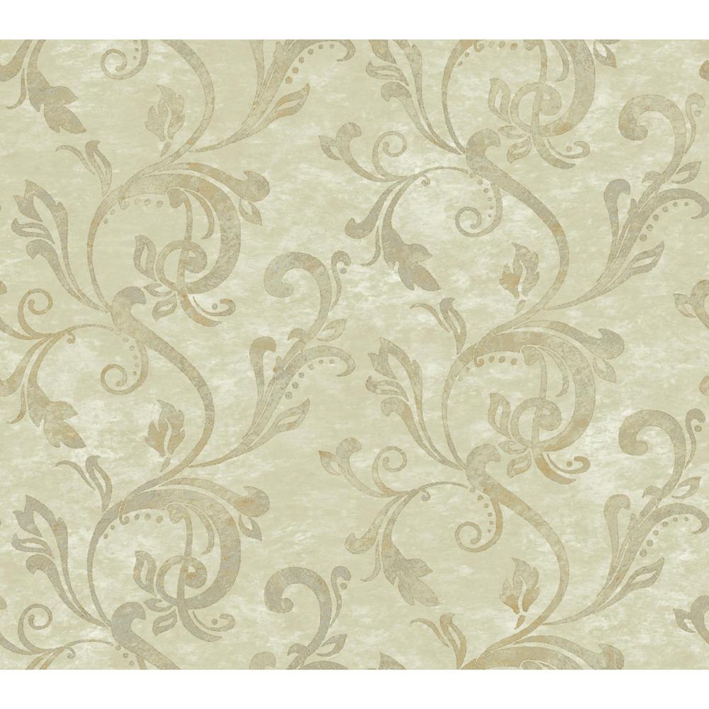 York Wallcoverings Delicate Scroll Wallpaper TN0038 - The Home Depot