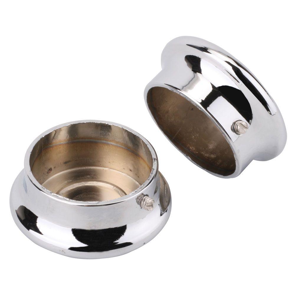 Closet Pro 1 5 16 In Heavy Duty Chrome Pole End Caps 2 Pack Heavy Duty Chrome Closet Pole End Caps 2 Pack