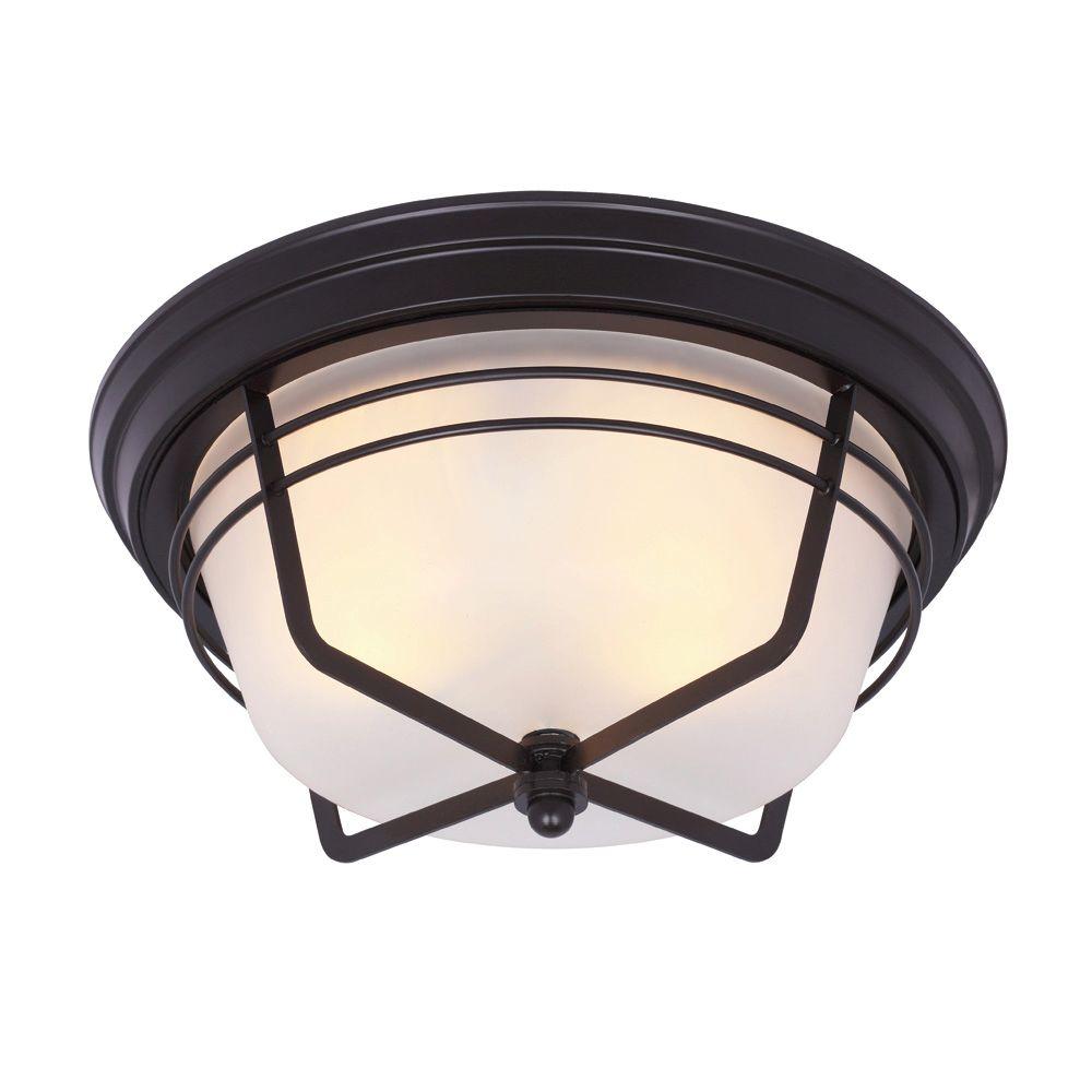 Westinghouse Outdoor Flush Mount Lights Ceiling Lighting Bonneville Flush Mount 2 Light Outdoor Weathered Bronze Fixture