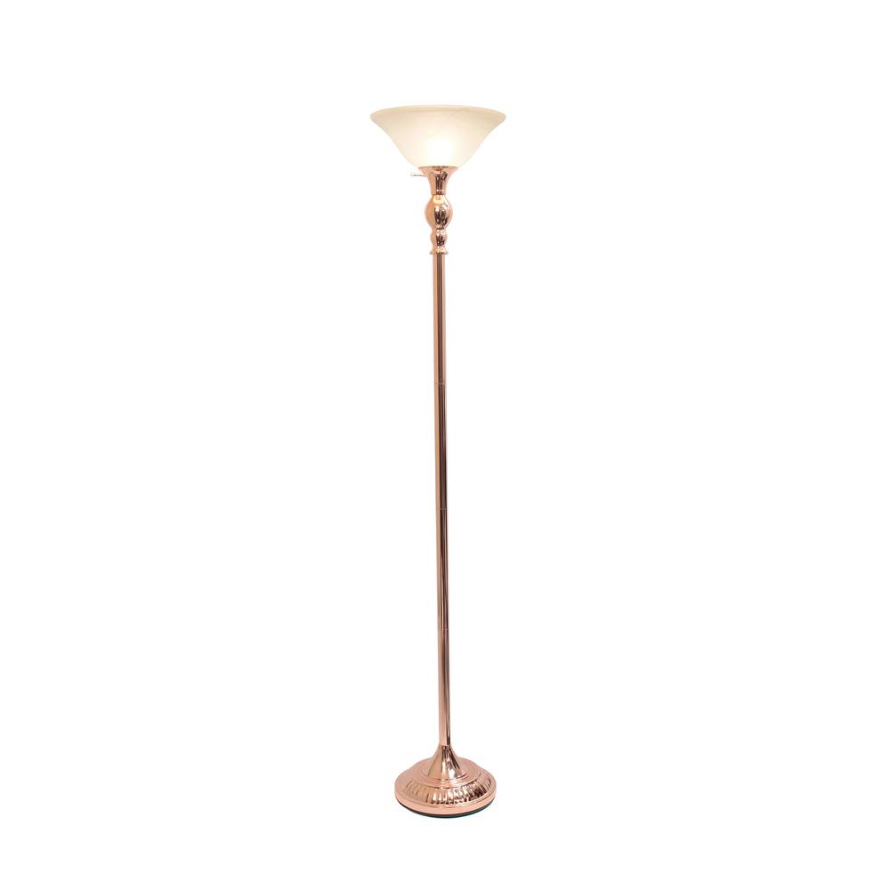 white and rose gold light shade