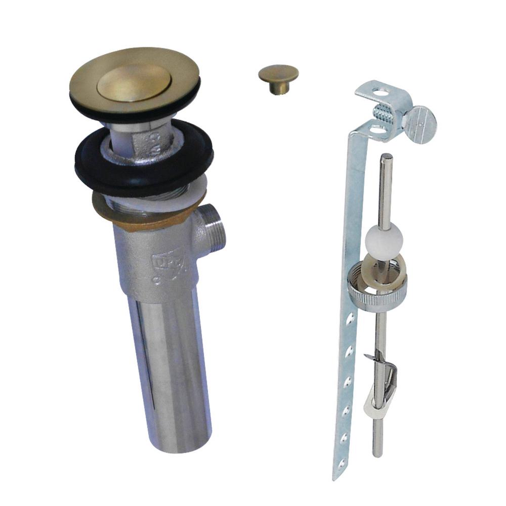 Kingston Brass PopUp Bathroom Sink Drain with Overflow, Antique Brass