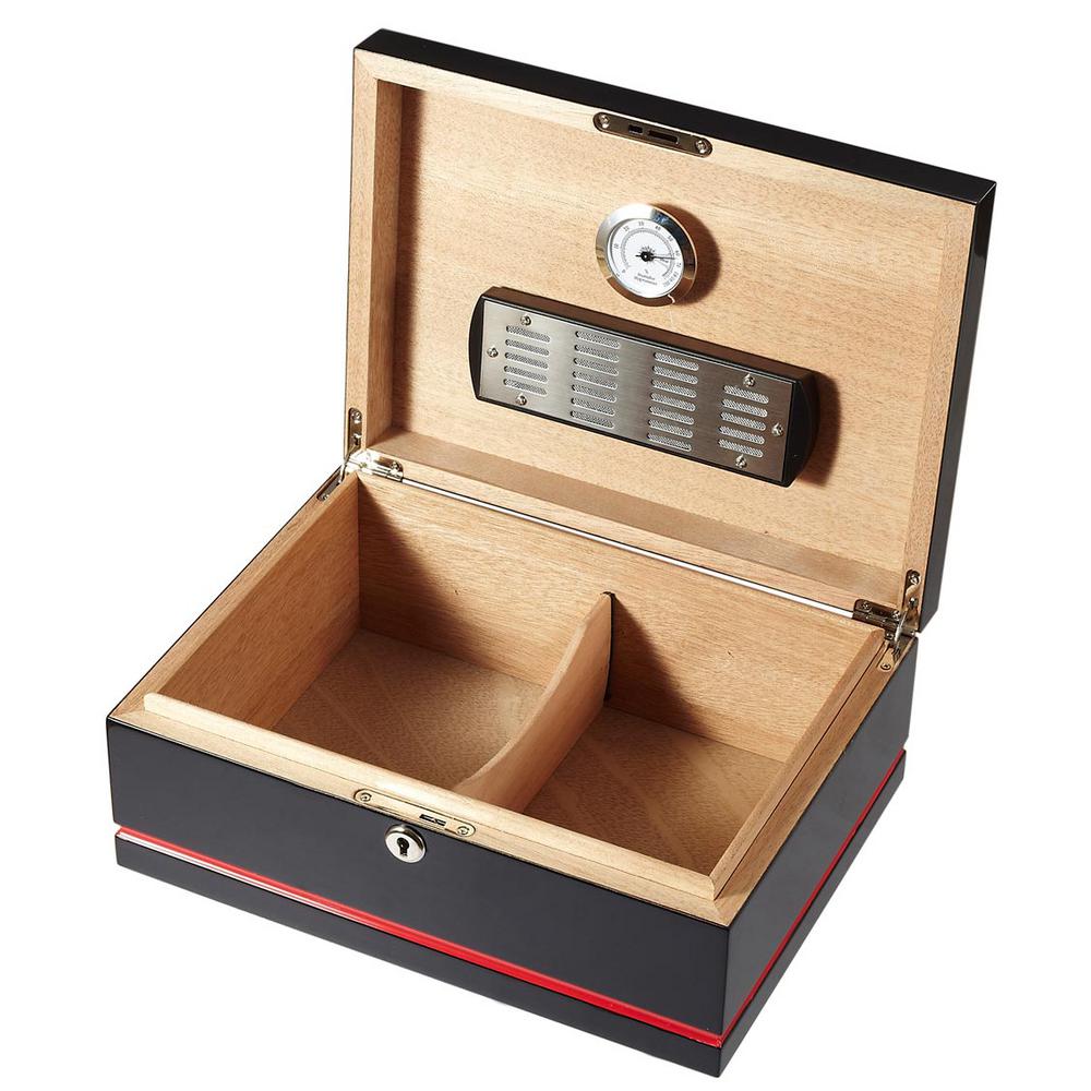 Visol Hydra Black and Red Cigar Humidor VHUD706 The Home Depot