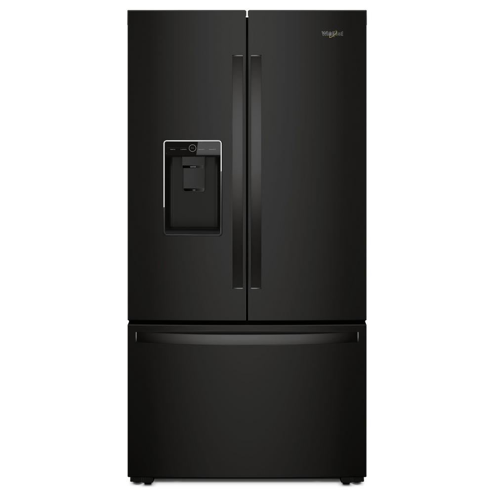 KitchenAid 20 cu. ft. French Door Refrigerator in Black, Counter Depth