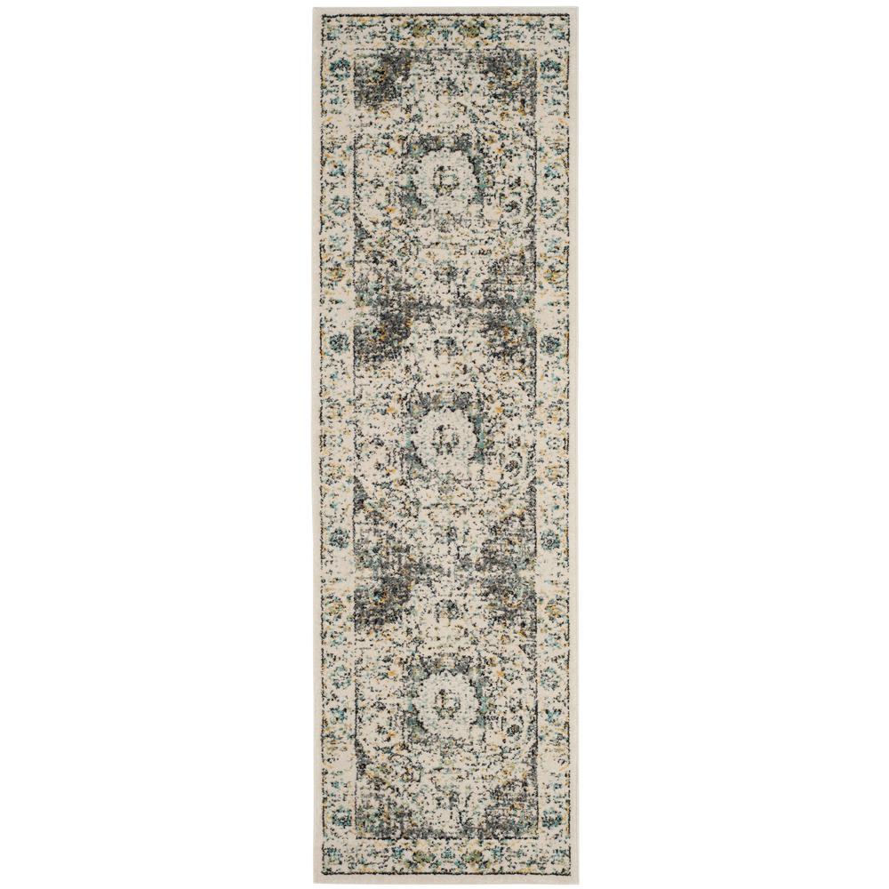 Safavieh Evoke Gray/Gold 2 ft. x 11 ft. Runner RugEVK220B211 The
