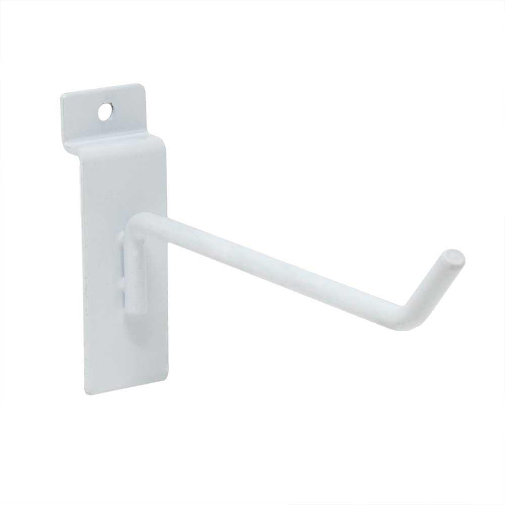 6 in. L x 1/4 in. Wire Slatwall Hook, White (100Pack)A01833 The