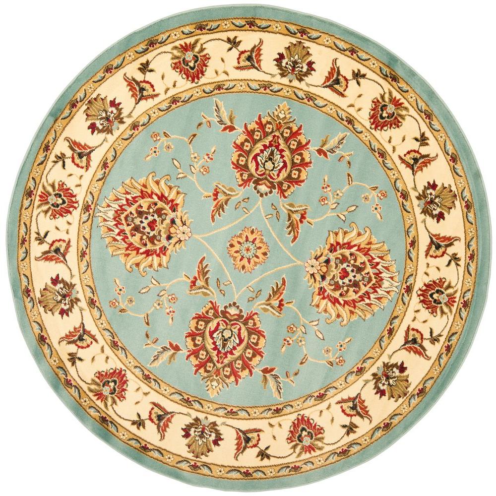 Safavieh Lyndhurst Blue/Ivory 5 ft. 3 in. x 5 ft. 3 in. Round Area RugLNH55565125R The Home