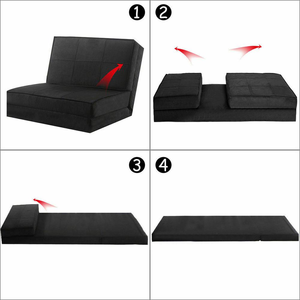 Costway Convertible Fold Down Sofa Chair Flip Out Lounger Sleeper