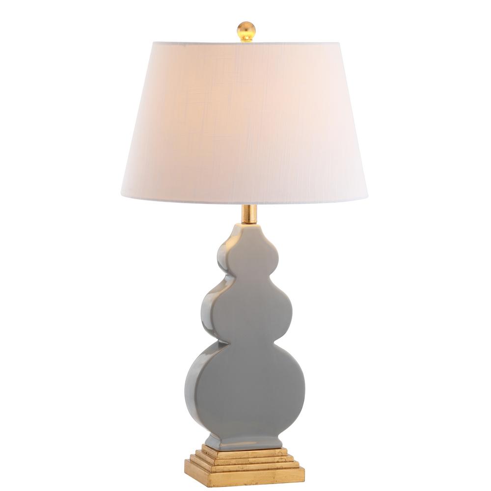 Jonathan Y Carter 29 In Grey Gold Ceramic Resin Table Lamp