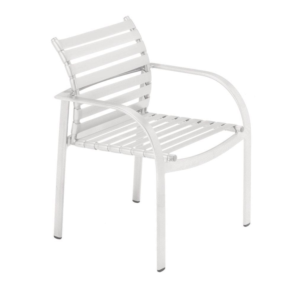 Tradewinds Scandia White Commercial Strap Patio Dining ...