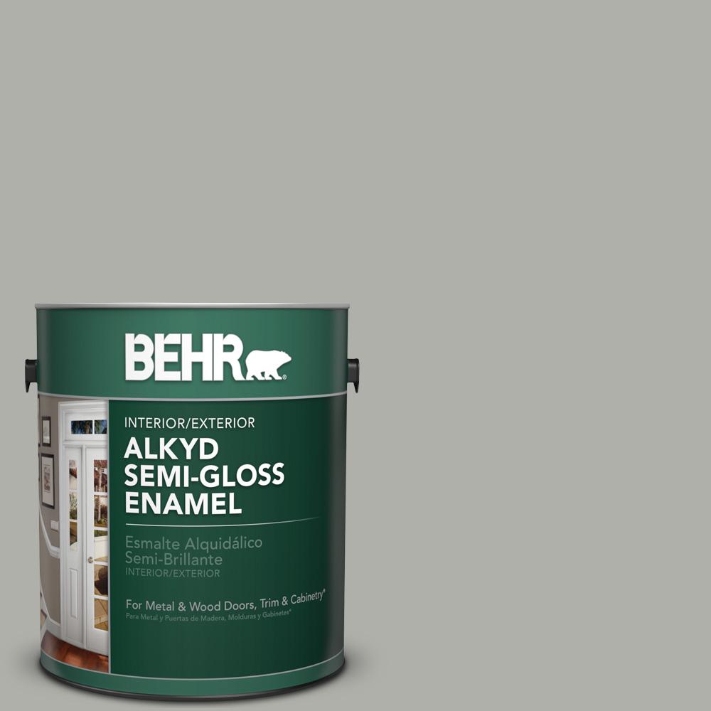 BEHR 1 gal. BNC06 Urban Putty SemiGloss Enamel Alkyd