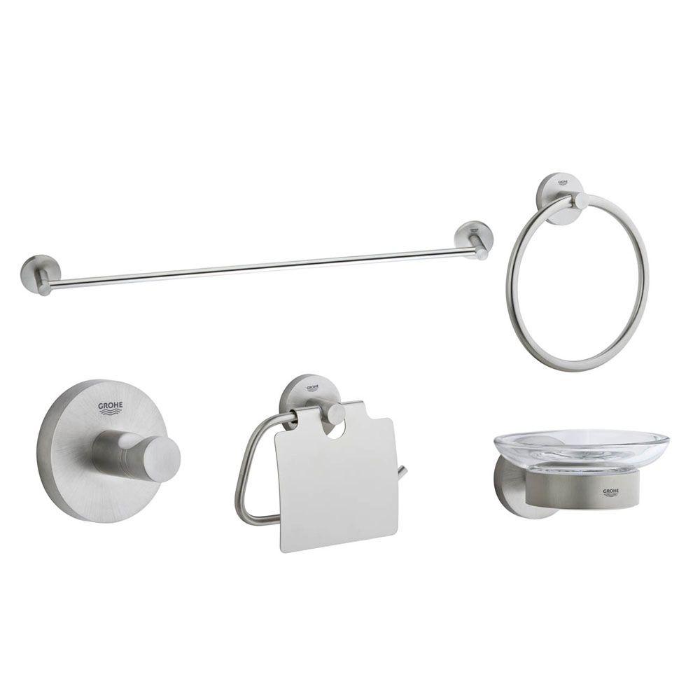 GROHE Essentials Accessory Set in Infinity Brushed Nickel40344EN0